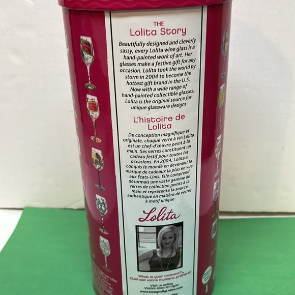 Lolita OPEN BEFORE CHRISTMAS Hand Painted Wine Glass 6011252 NEW IN BOX - Picture 9 of 10